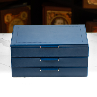 фірмова шкіряна скринька для прикрас фото 1