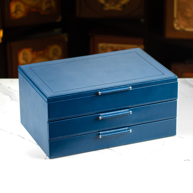 шкіряна скринька для прикрас фото 1