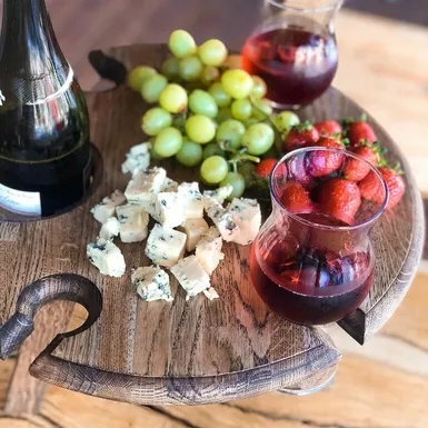 wow video Exquisite dark oak wine table