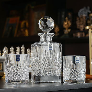 графин и два бокала для виски из хрусталя фото 1