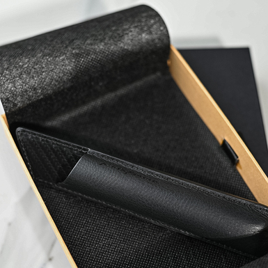 кожаный футляр для ручек в подарочной коробке фото 1