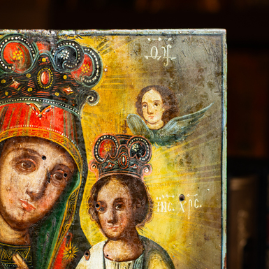 Купить старинную икону Божьей Матери