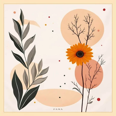 wow video Silk scarf "Inspiration" by FAMA (limited collection, 65x65 cm) 1