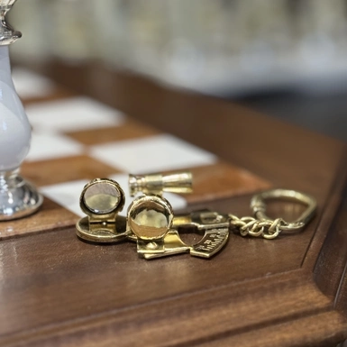 wow video Brass Marine Sextant Keychain from Ross London