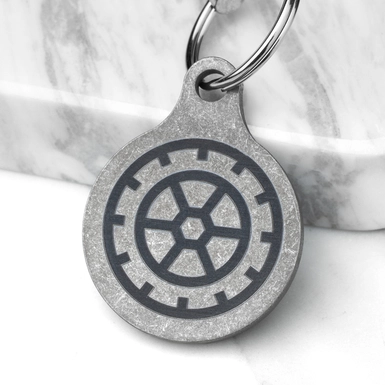 wow video Titanium key chain "Volvo" with Swiss carabiner "Victorinox" from Calti