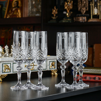 келихи для шампанського з кришталю фото 1