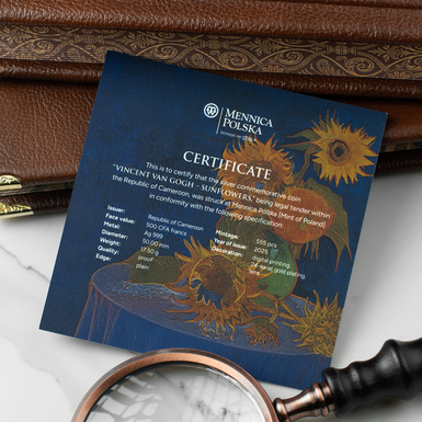 сертификат монеты фото 1