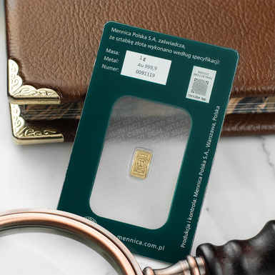 злиток в 1 грам в упаковці фото 1