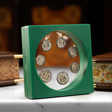 Набор из 7 бронзовых монет поздней Римской империи, 330-350 годы н. (копии) фото