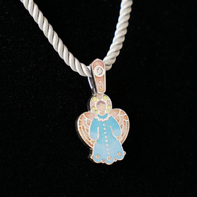 Купити срібну підвіску з ювелірною емаллю фото 1