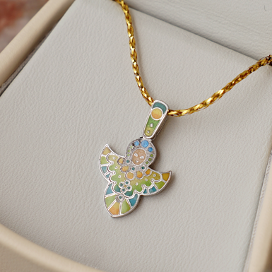 Купити срібна підвіска з діамантом бренду Lobortas фото 1