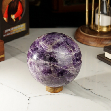 Шар из натурального аметиста фото