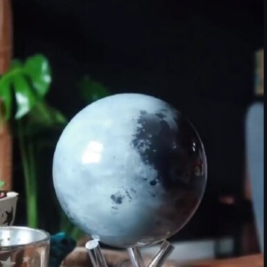 Self-rotating globe "Moonlight" by Mova (Ø11,4 cm)