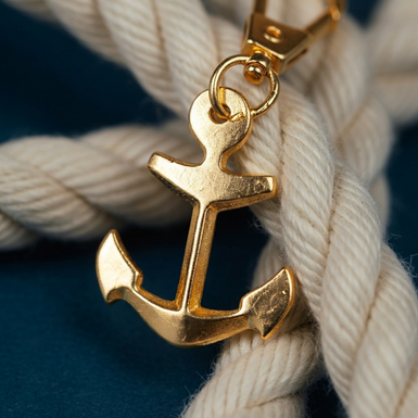 Брелок "Морской якорь" из латуни от Ross London