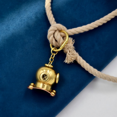 Keychain "Diving helmet" made of brass from Ross London