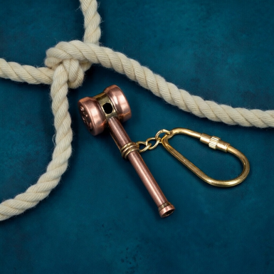 Keychain "Whistle" made of brass from Ross London