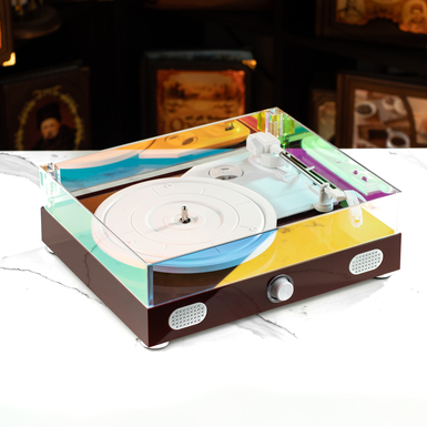 Photo of a record player for music lovers