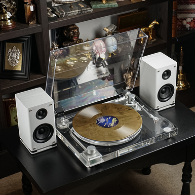 Photo of a record player for music lovers