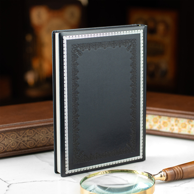 Genuine leather diary with emblem photo