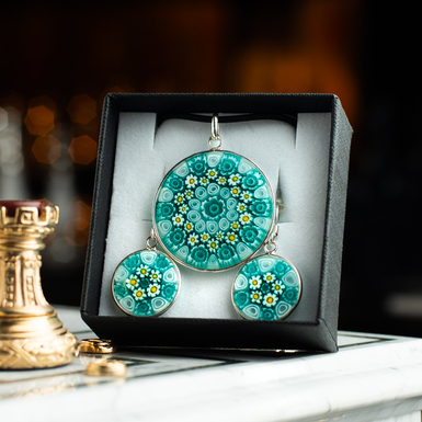 A set of Murano glass jewelry photo