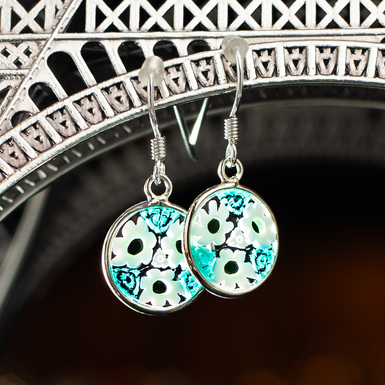 Glass earrings photo