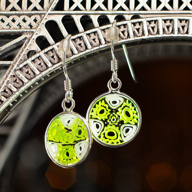 Glass earrings photo