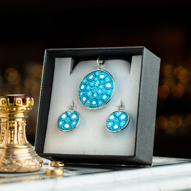 Murano glass jewelry set photo