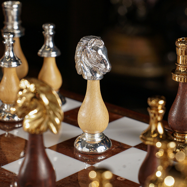 Detailed chess pieces photo
