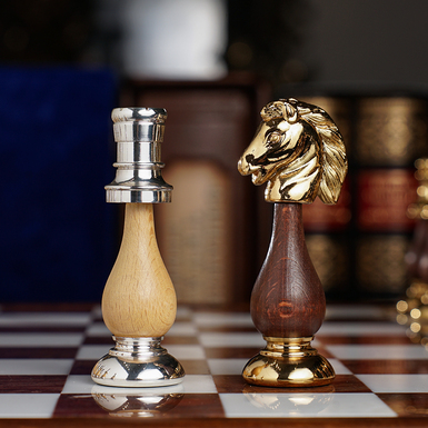 Chess with a painted photo