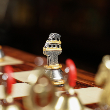 Detailed chess pieces photo