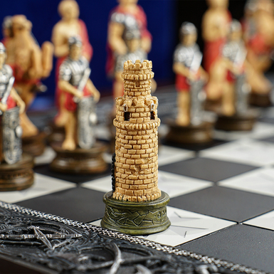 Detailed chess pieces photo