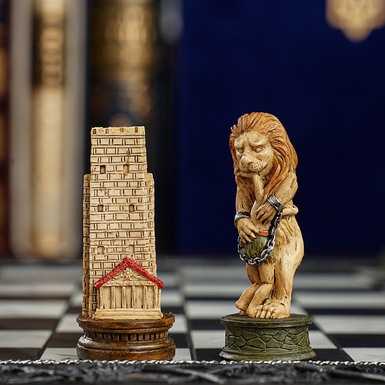 Chess with a painted photo