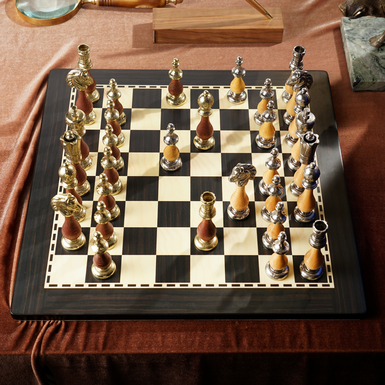 Detailed chess pieces photo
