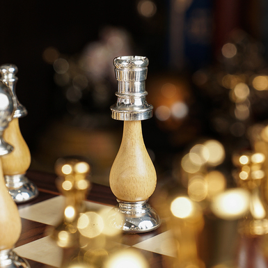 Detailed chess pieces photo