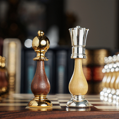 Chess with a painted photo