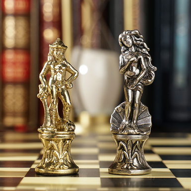 Chess with a painted photo