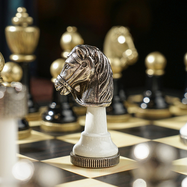 Chess with a painted photo