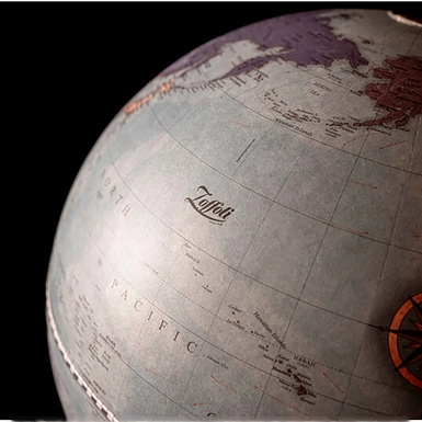 wow video Illuminated table globe with political map "Luminous" by Zoffoli Srl