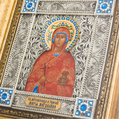 ікона зі срібленням фото