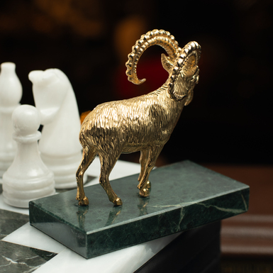 "Рік Кози" з латуні «Pandora» на мармуровій підставці від UKRAINIAN SCULPTURE фото