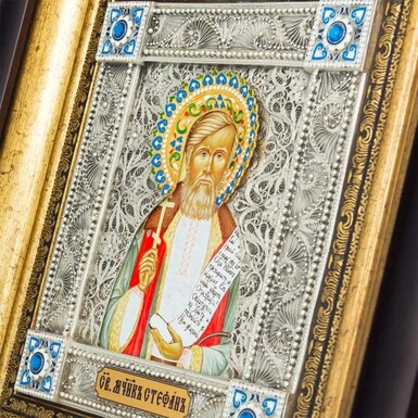 ікона з посрібленням фото