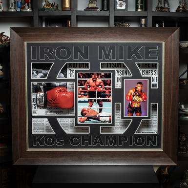 Boxer Mike Tyson Autograph "Iron Mike KOs Champion" photo