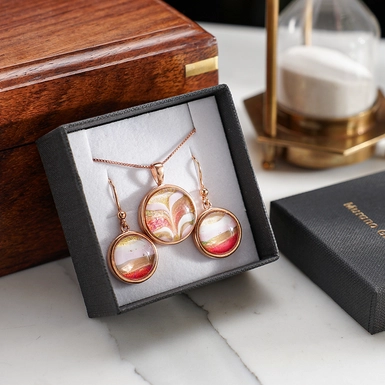 Wow video: "Sunrise" Murano glass pendant and earrings set
