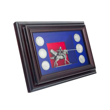 "Polish Winged Hussar" made of copper, silver plating, wood photo