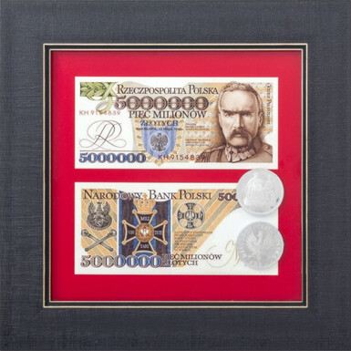 Collage "Money of Poland" made of copper and silver plated photo