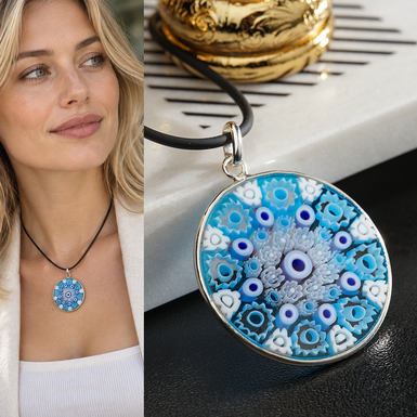 blue accessory for a blonde