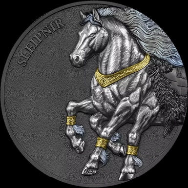Срібна монета "Sleipnir" фото