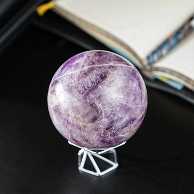 wow video Декоративна куля з аметисту Purple від Stone Art Designe (1020 г)