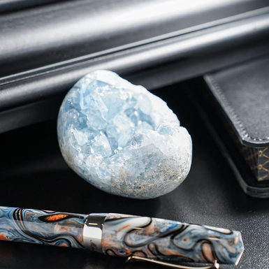 wow video Целестин Blue sky у формі яйця від Stone Art Designe (302 г)