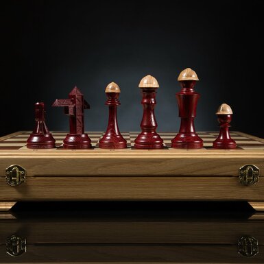 chess with precious wood